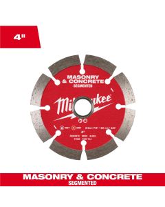 Milwaukee Tool 4 inch Segmented Masonry and Concrete Diamond Blade