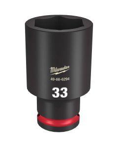MLW49-66-6294 image(1) - Milwaukee Tool SHOCKWAVE Impact Duty  1/2"Drive 33MM Deep 6 Point Socket