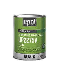 U Pol Products 2275V High VOC National Rule High Build Primer, 1 gallon Tin 4:1 Mixing - Black