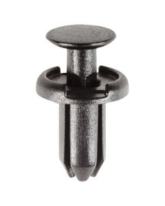 AUVECO 22125 Push-Type Type 4 Front Bumper Retainer, 10 mm Dia Head x 10 mm L Stem x 5 mm Hole, Nylon, Black