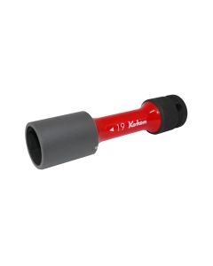 Ko-ken USA 1/2 Sq. Dr. Wheel Nut Socket  19mm Extra Thin walled Length 110mm Color coded Protector