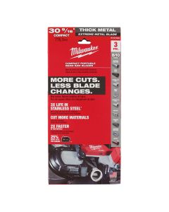 MLW48-39-0630 image(1) - Milwaukee Tool 30-9/16 in. 8/10 TPI COMPACT EXTREME THICK METAL BAND SAW BLADE 3PK