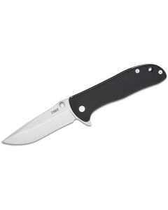 CRK6450D2 image(0) - CRKT (Columbia River Knife) Drifter D2 Stonewash Plain Blade Folding Knife with Liner Lock G10 Handle - Silver/Black