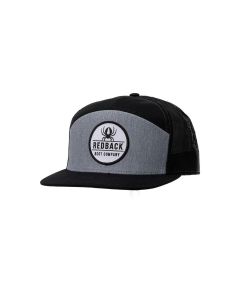 RDBHATC11 image(0) - Redback Boots USA Byron Bay 7 panel Snapback Black Grey