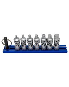 VIMUJM400 image(1) - VIM Tools Universal Joint Stubby Metric Hex Driver Set, 7 Piece 3 mm Thru 10 mm