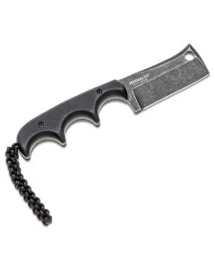 CRK2383K image(1) - CRKT (Columbia River Knife) Minimalist Cleaver 5Cr15MoV Stonewash Plain Blade Fixed Blade Knife with Sheath G10 Handle - Black