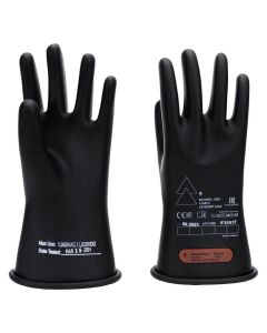 OBRRG-B-C0-R11-9 image(0) - Oberon Gloves - Rubber Electrical - Class 0 - Length: 11" -  Rolled Cuff - Size: Large - 9