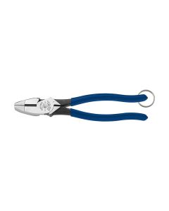 KLED2139NETT image(0) - Klein Tools Pliers, High-Leverage Side Cutters, Tether Ring
