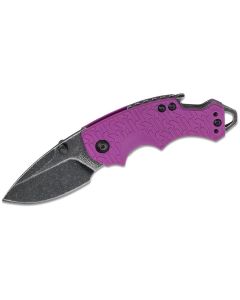 KER8700PURBW image(3) - Kershaw Shuffle Multifunction Manual Open Inset Liner Lock Drop Point Blade EDC Folding Pocket Knife with BlackWash Finish - Purple