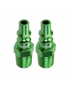 Legacy Manufacturing ColorConnex Plug, Type B, 1/4" Body, 1/4" MNPT, Green, 2-Pack