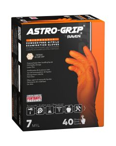 SAS66472-40 image(1) - SAS Safety Astro-Grip Powder-Free Exam Grade Nitrile Disposable Gloves - 7 Mil - 40PK - Medium