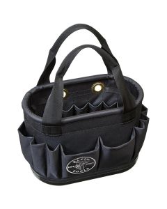 KLE5144BHB14OS image(0) - Klein Tools Hard-Body Bucket, 29-Pocket Aerial Bucket, Black