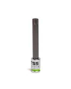 GETSTB55L image(0) - Grip Edge Tools 3/8" Dr RPT Long Star Bit Socket T55