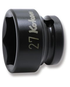 Ko-ken USA 14401MS-27 1/2 Sq. Dr. Socket 27mm 6 point Length 28.5mm Thin walled