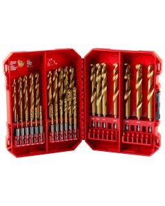 MLW48-89-4672 image(1) - Milwaukee Tool SHOCKWAVE Impact Duty RED HELIX Titanium Drill Bit Set &hyphen; 29PC