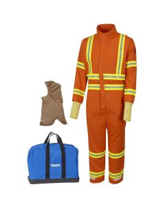 OBERON Suit Kit - Gas Extraction - 6 Second GES6 - Comes with Coveralls, Balaclava and Carrying Bag - With Escape Strap  - Color: Orange - Size: Large