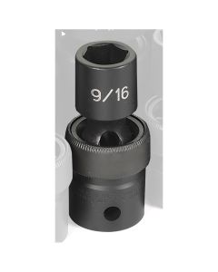 GRE2018U image(1) - Grey Pneumatic 1/2" Drive x 9/16" Standard Universal Socket