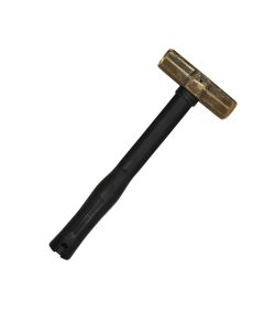 KLE7HBRFRH04 image(0) - Klein Tools Brass Sledge Hammer, FGL Rubber Grip, 4-Pound