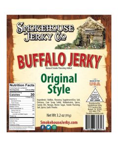 Tender Heifer Snack Co. Buffalo Original Style Exotic Jerky - 3.2 Ounce