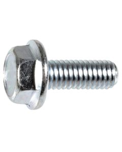 AUVECO 17316 Hex Flange Head License Plate Screw, M6 x 1 mm Screw x 16 mm L, Zinc/Clear