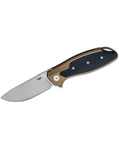 CRKK360GXP image(1) - CRKT (Columbia River Knife) Jake 12C27 Bead Blast Plain Blade Folding Knife with Liner Lock Aluminum w/G10 Inlay Handle - Green/Black