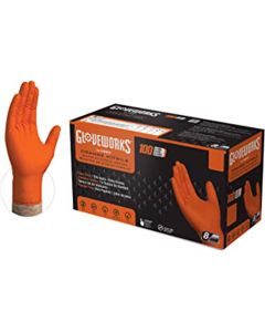AMXGWON48100 image(1) - Gloveworks HD Orange Nitrile Gloves XL