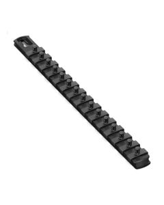 ERN8423 image(0) - Ernst Mfg. 13 Inch Socket Organizer with 15 Twist Lock Clips - 1/4 Inch - Black