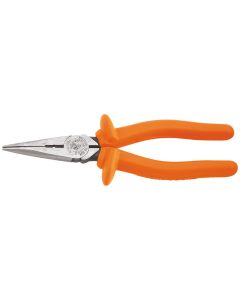 KLED2038INS image(0) - Klein Tools Long Nose Pliers, Insulated, 8-Inch