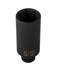 SUNEX SOC 15MM 1/4D IMP 6PT DP