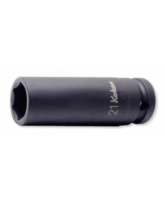 KKN14113M-19 image(0) - Ko-ken USA 14113M-19 1/2 Sq. Dr. Wheel Nut Socket 19mm 6 point Length 80mm