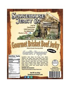 Tender Heifer Snack Co. Garlic Pepper Gourmet Beef Brisket Jerky - 3 Ounce