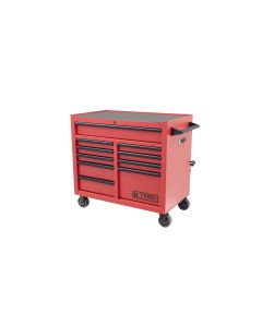 KTI75133 image(1) - K Tool International Tool Box 41 Inch Premium 10 Drawer Double Bay 1,000 Pound (Matte Red)