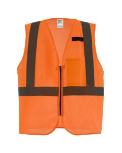 MLW48-73-2248 image(0) - Milwaukee Tool Class 2 High Visibility Orange Mesh One Pocket Safety Vest - 4X/5X