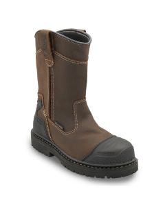 FSIA7386-7D image(0) - Avenger Work Boots Hammer MAX Wellington - Men's - CN|EH|PR|WP|HR|SR|SF|B&W - Brown - Size: 7 - D - (Regular)