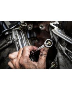 KDT86850 image(1) - GearWrench 10 Piece 90-Tooth 12 Point Metric Stubby Ratcheting Combination Wrench Set