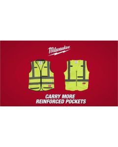 MLW48-73-5054 image(3) - Milwaukee Tool Class 2 High Visibility Orange Performance Safety Vest - 4XL/5XL