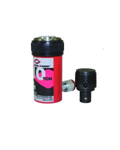 American Forge & Foundry Ram - Hydraulic - 10 Ton Capacity - Threaded - Internal Return Spring - Compressed Length: 4.75" - Extended Length: 6.75" - 2" Stroke - Coupler: 1/4" 18NPTF