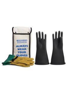 OBRGLVKT-BRC2-1411 image(0) - Oberon Glove Kit - Rubber Electrical - Class 2 - Length: 14" -  Rolled Cuff - Size: X-Large - 11
