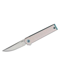CRK7081 image(1) - CRKT (Columbia River Knife) CEO Microflipper 12C27 Satin Plain Blade Folding Knife with Liner Lock Aluminum Handle - Black