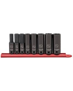 KDT84915N image(0) - GearWrench 8 Piece 3/8 Inch Drive 6 Point Deep Impact SAE Socket Set