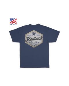 RDBTS2XL image(0) - Redback Boots USA Piston Hex Tee Bohemian Blue X-Large