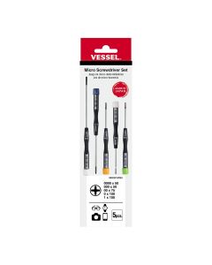 VES99005PHPBU image(1) - Vessel Tools Micro Screwdrivers Set (PH 5pcs)