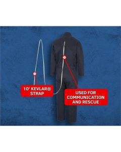 OBRBSA-OB59NB-ES-R2XL image(0) - OBERON Coveralls - Arc Flash & Inherently Flame Resistant - With Escape Strap - 12 Cal BSA - Color: Navy Blue - Size: 2XL