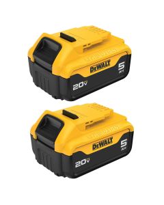 DWTDCB205-2 image(0) - DeWalt 20V MAX* 5Ah Battery (2 pk)