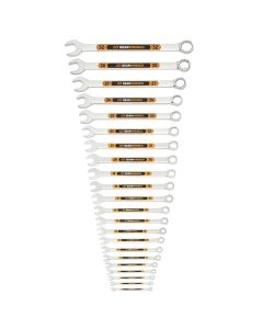 KDT81916H image(0) - GEARWRENCH 22 Piece 12 Point Metric Hi-Viz Long Pattern Combination Wrench Set