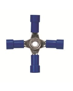 JTT2266H image(1) - The Best Connection 16-14 4 Way Connector Blue