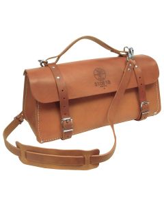 KLE510824 image(0) - Klein Tools Deluxe Leather Bag, 24-Inch