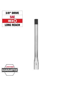 MLW45-34-1081 image(0) - Milwaukee Tool 3/8 Inch Drive 3/8 Inch Long Hex Bit Socket
