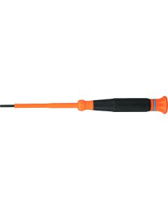 KLE6233INS image(0) - Klein Tools Insulated Precision Screwdriver, #0 Phillips, 3-Inch Shank