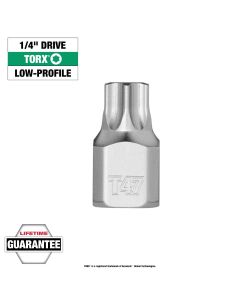 MLW45-34-1113 image(1) - Milwaukee Tool 1/4 Inch Drive T47 Low-Profile TORX Bit Socket